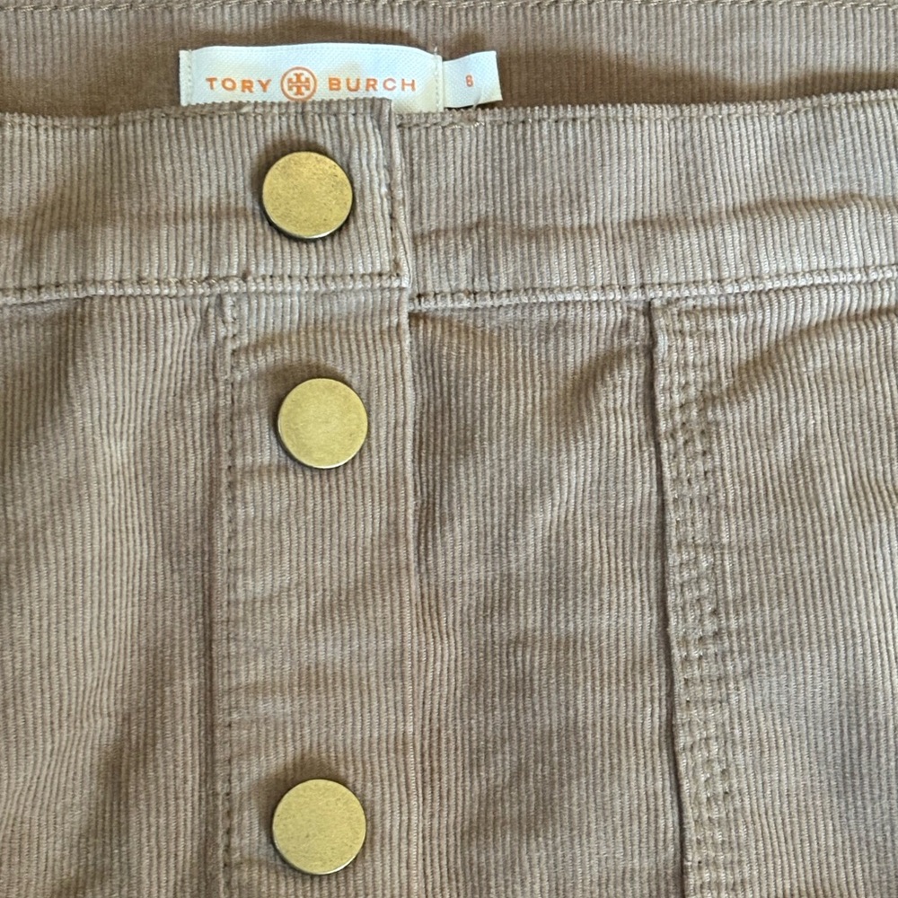 Tory Burch Lucitano Corduroy Button-Down Mini Skirt Size 8 - Picture 5 of 8